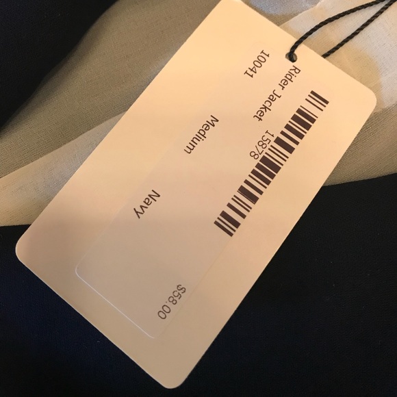 Navy Blue Cropped Jacket Size M - Picture 4 of 8